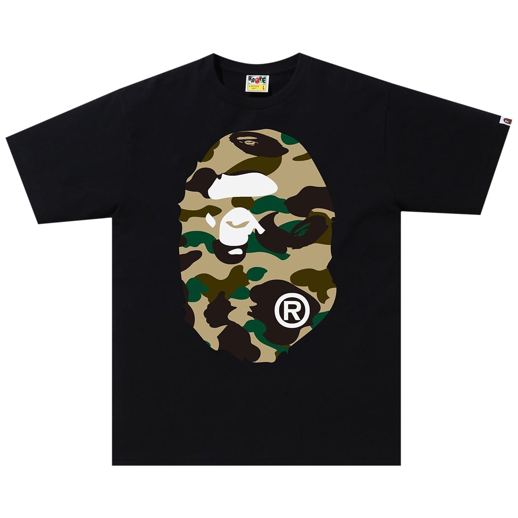 

Футболка BAPE 1st Camo Big Ape Head, Черный/Желтый