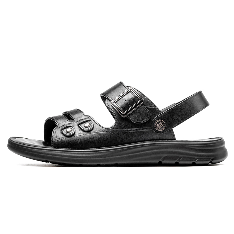 

LAORENTOU Пляжные сандалии мужские, черно-коричневые