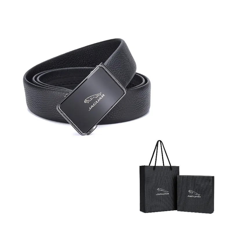 

JAGUAR Ремень из натуральной кожи для мужчин черный 3.5 см, Black