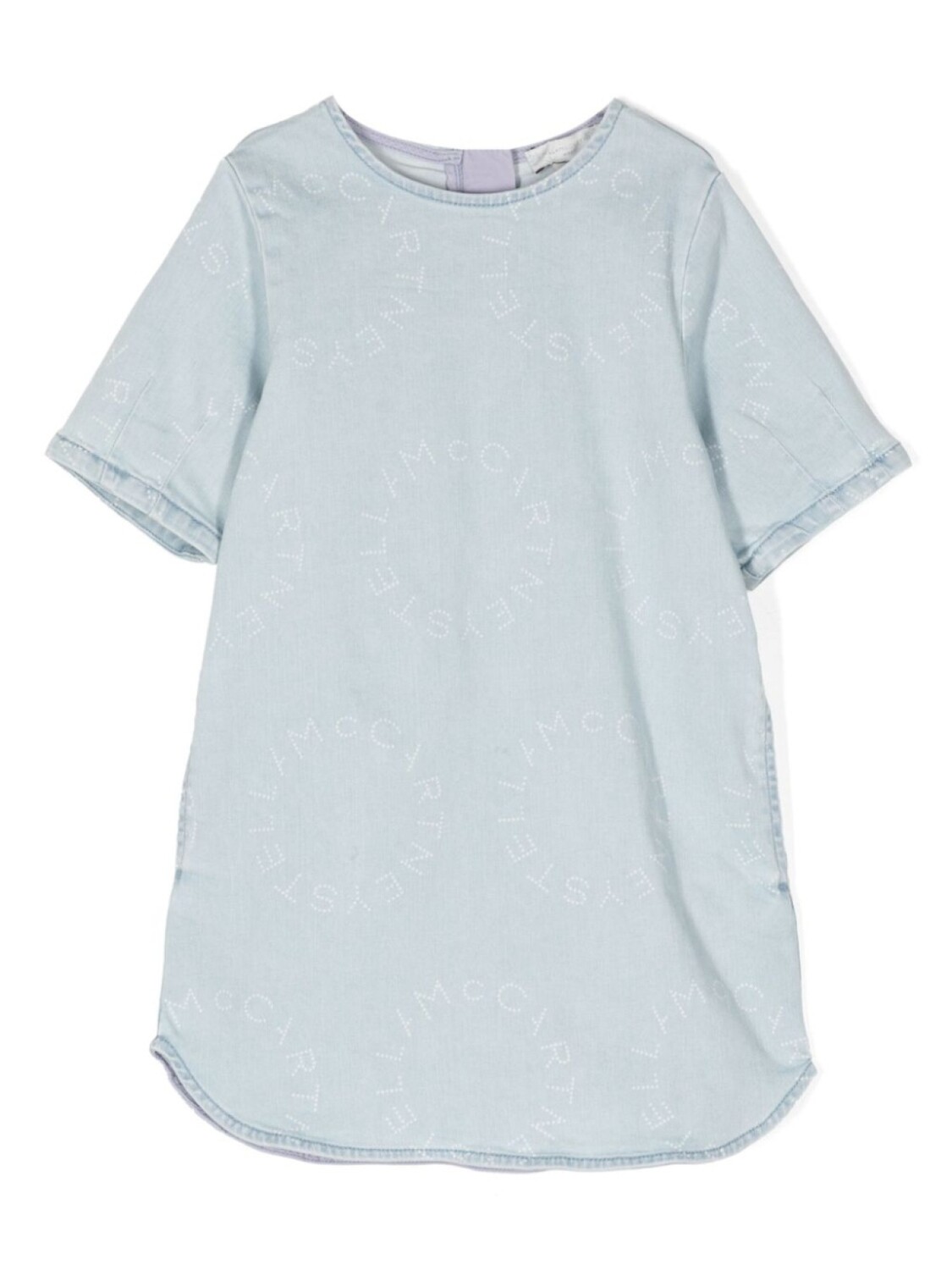 

Stella McCartney Kids джинсовое платье с логотипом, синий