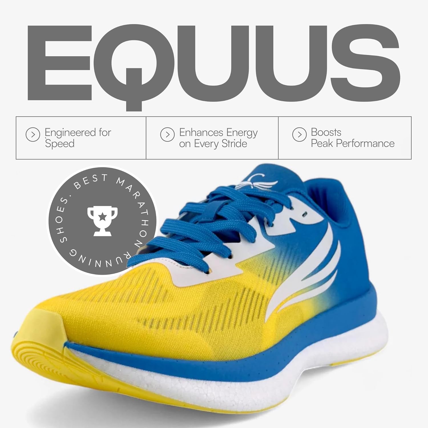 Беговые кроссовки Swift Running EQUUS для мужчин с карбоновой подошвой, высокой амортизацией и отзывчивой средней подошвой S Swift Running Fly Free, синий — фото 2