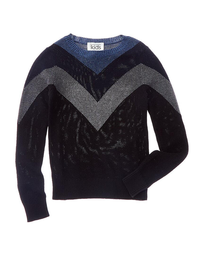 

Осенний свитер из кашемира с шевронными полосками Autumn Cashmere, синий