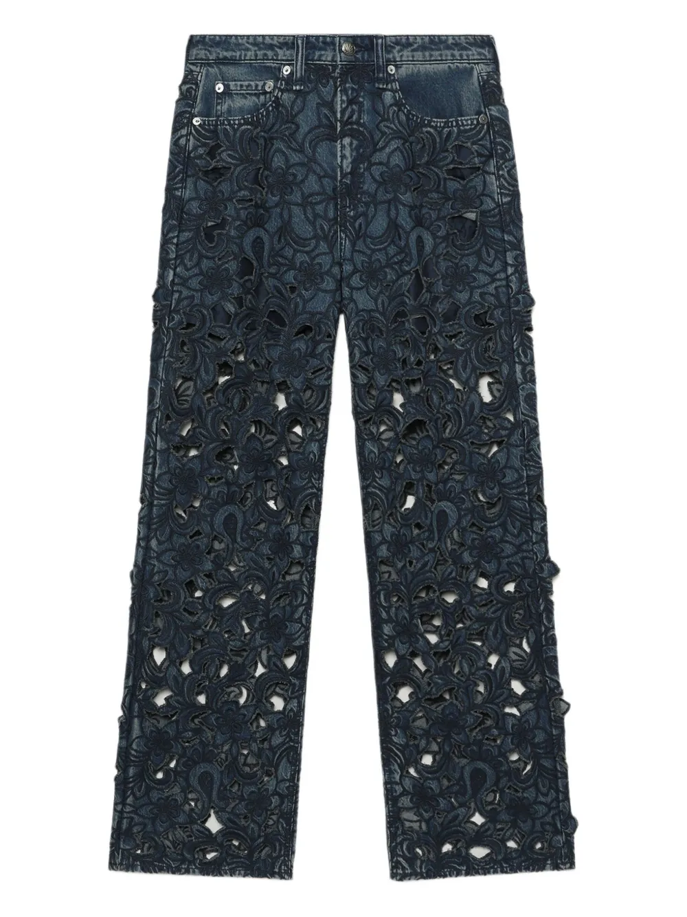 

Джинсы Logan из цветочного кружева rag & bone, синий