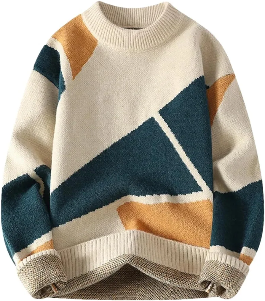 

Wjnvfioo мужской свитер с круглым вырезом, утепленный, для зимы и осени