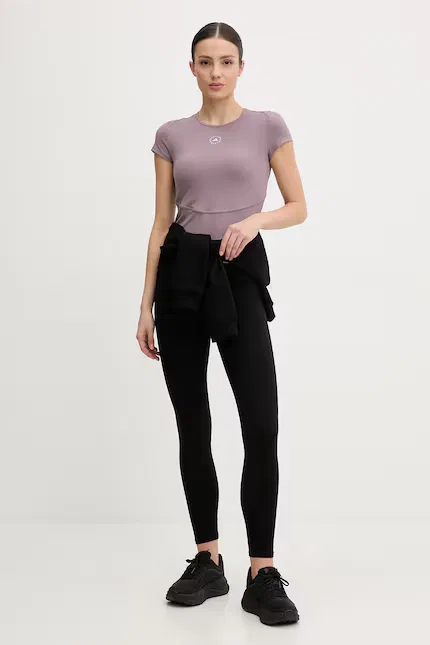 Топ с коротким рукавом athleisure Adidas by Stella McCartney, фиолетовый — фото 2