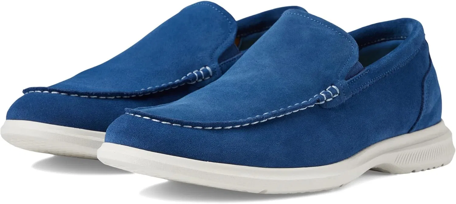 Мужские лоферы Florsheim Hamptons Moc Toe Venetian Loafer Slipper, Blue Suede