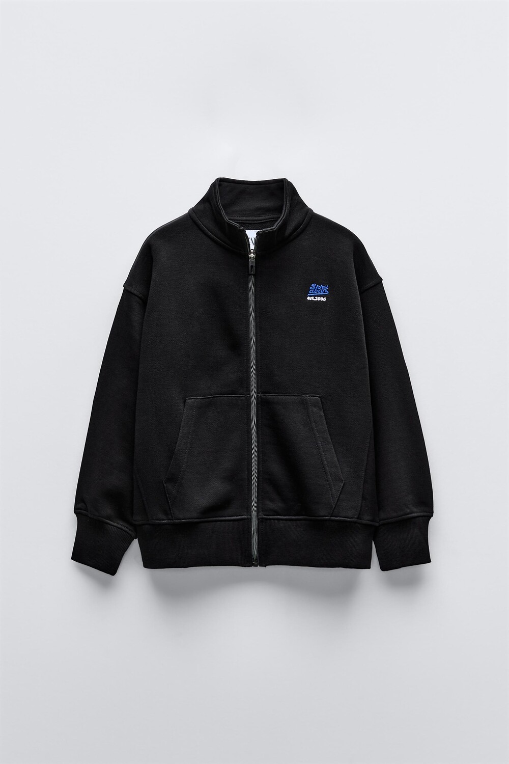 

Вышитая куртка ZARA, черный
