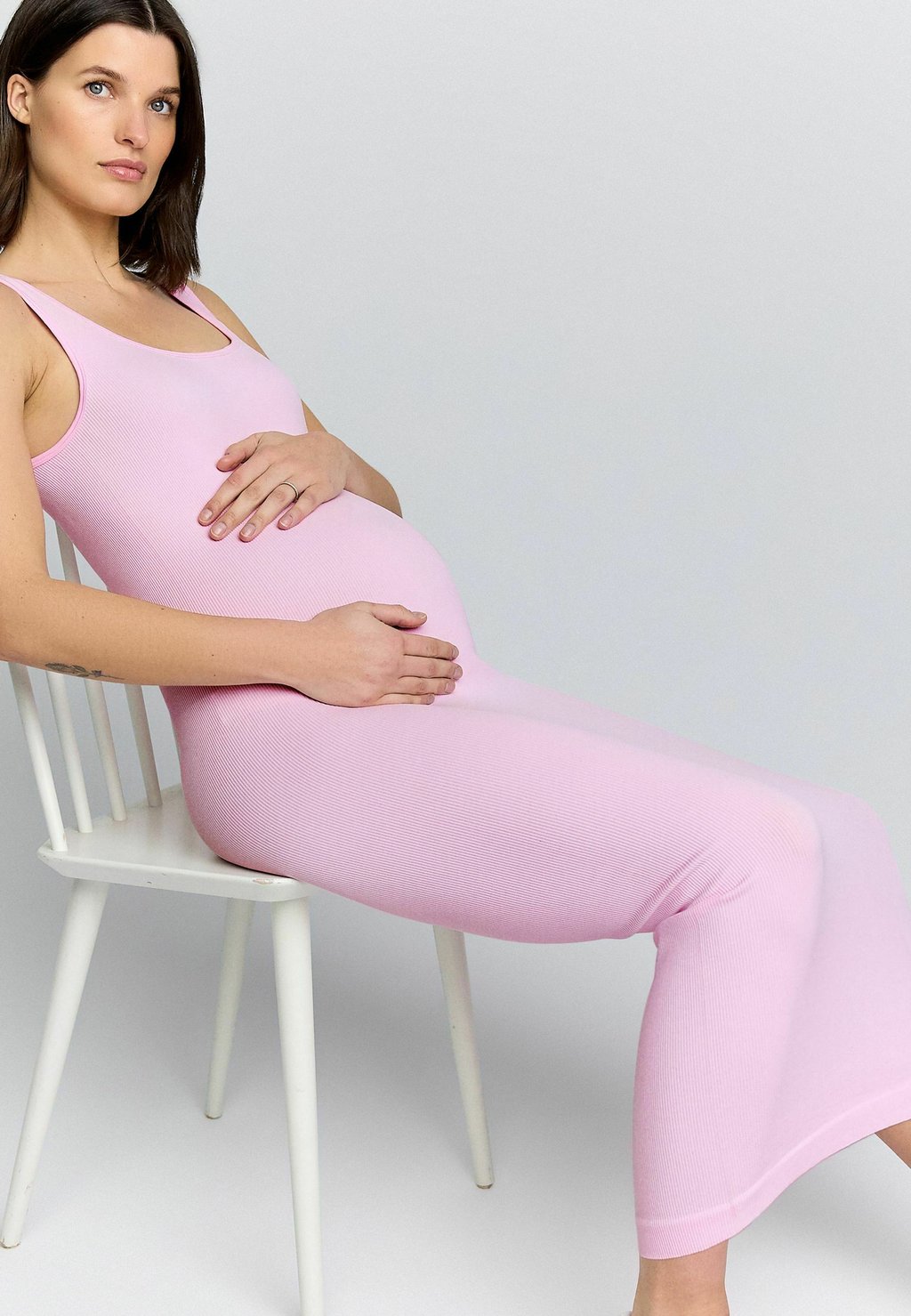 Платье-футляр MATERNITY SQUARE NECK SEAMLESS  Next, фуксия — фото 4