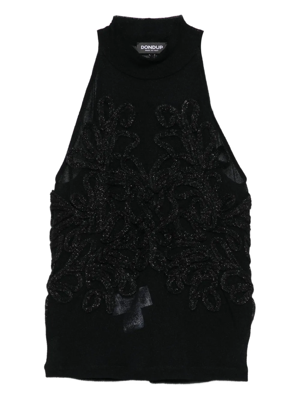 

Топ с аппликацией Dondup, черный