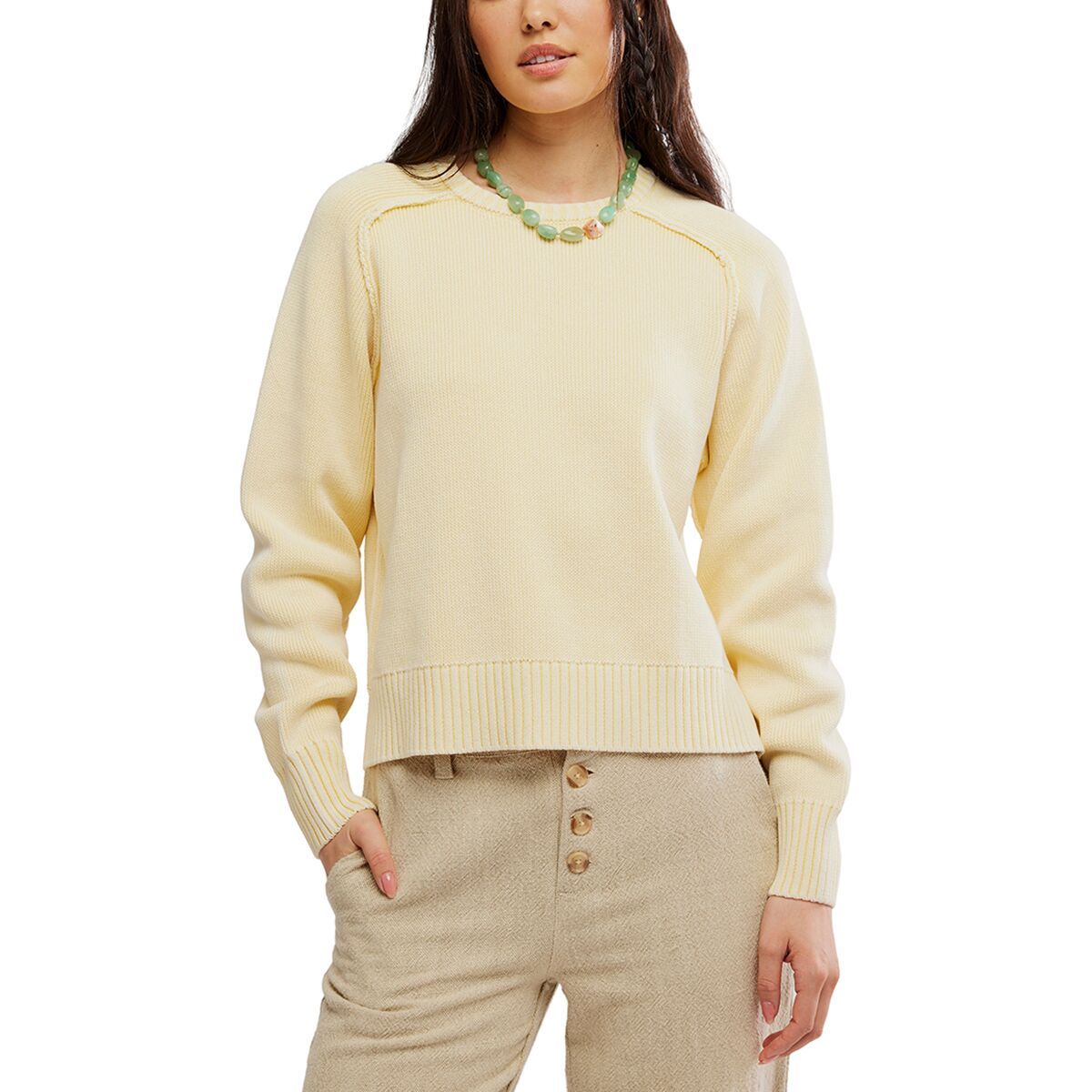 

Свитер Spring street Free People, цвет banana cream