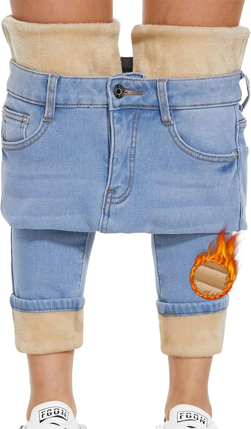 

Женские утепленные джинсы Fleece Lined с высокой посадкой BISUAL