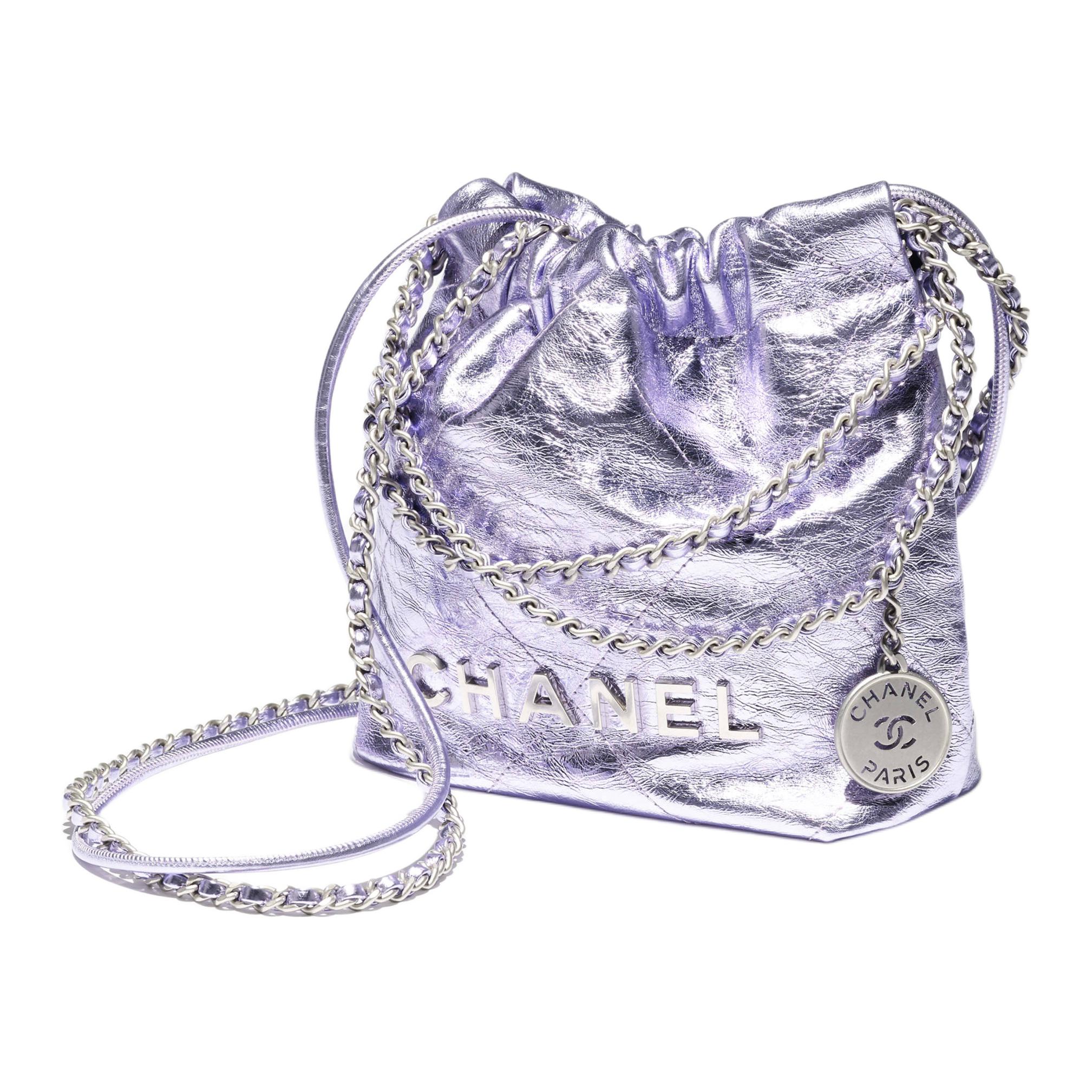 CHANEL Мини-сумка через плечо женская светло-фиолетовая — фото 2
