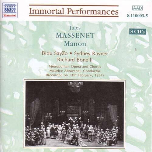 

CD диск Massenet: Manon / Various: Massenet: Manon
