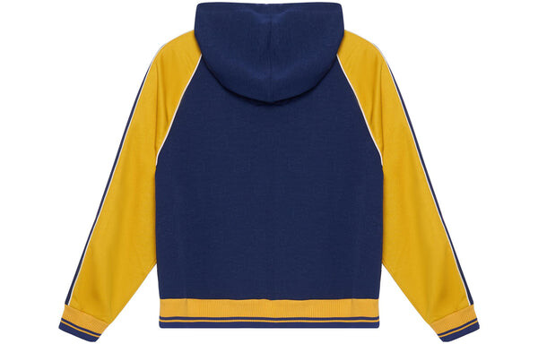 Толстовка gg jacquard hooded sweatshirt 'blue yellow' Gucci, синий — фото 2
