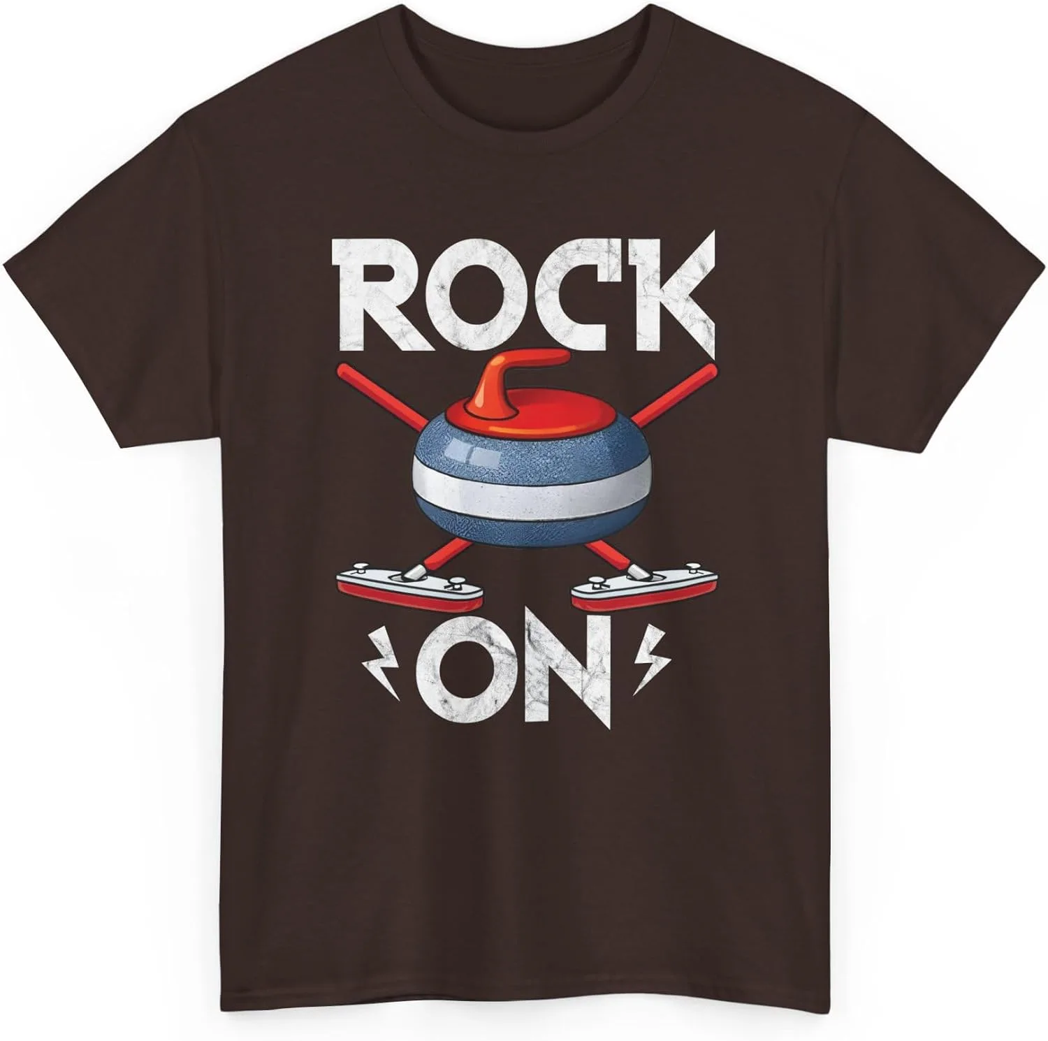 Футболка Qbeefy Curling Shirt Retro Rock On Vintage