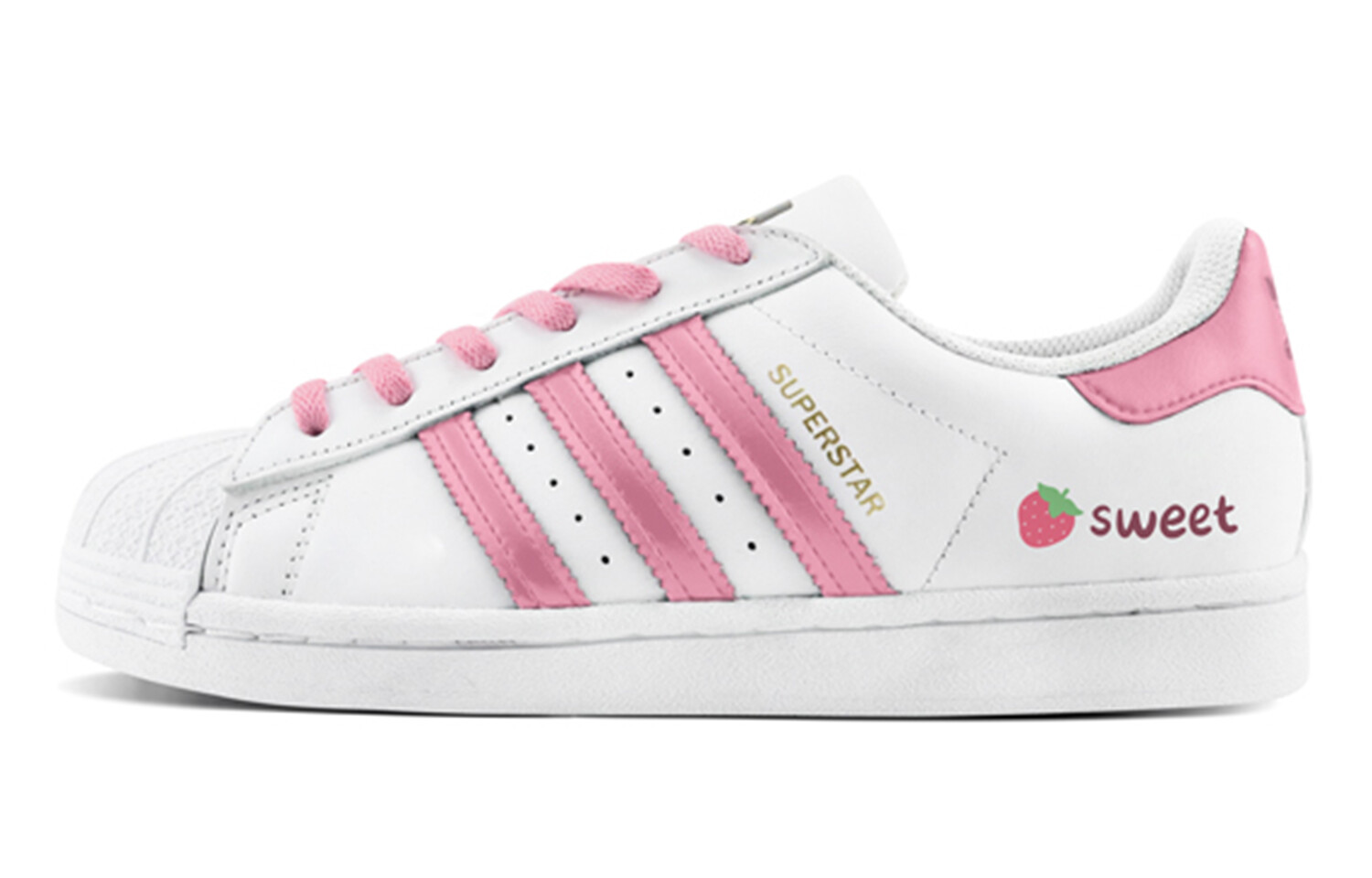 

Кроссовки для скейтбординга Superstar Unisex Low-Top White/Pink Adidas Originals