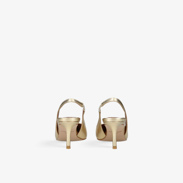 Кожаные туфли Belgravia с пяткой на пятке, украшенные орлами Kurt Geiger London, желтый — фото 4