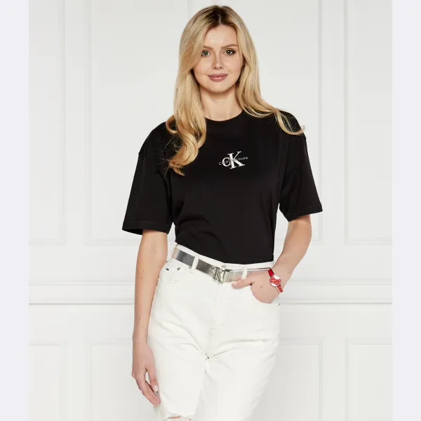 Футболка монолог стандартного кроя Calvin Klein, черный — фото 2
