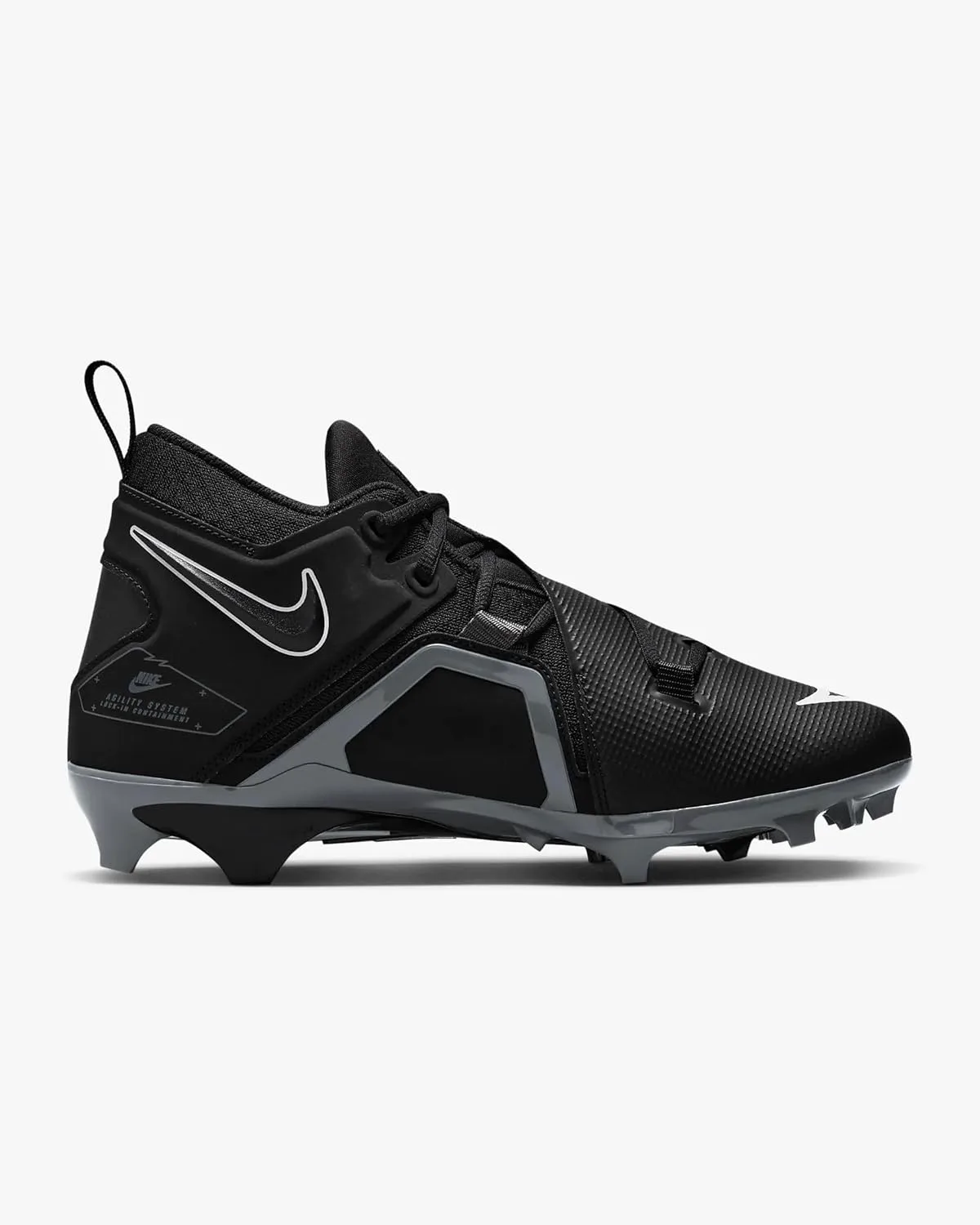 Футбольные бутсы Nike Alpha Menace Pro 3 для мужчин, черный/белый/серый — фото 3