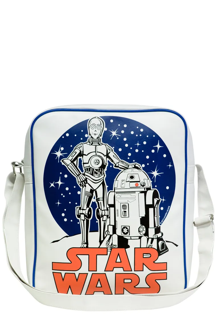 

Сумка через плечо LOGOSHIRT "Звездные войны - C-3PO R2-D2", с принтом C-3PO и R2-D2 спереди, белый