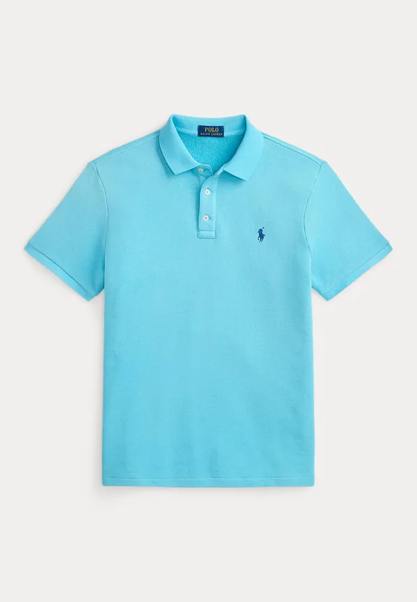 Рубашка поло из французского махрового трикотажа Polo Ralph Lauren, Perfect Turquoise — фото 4