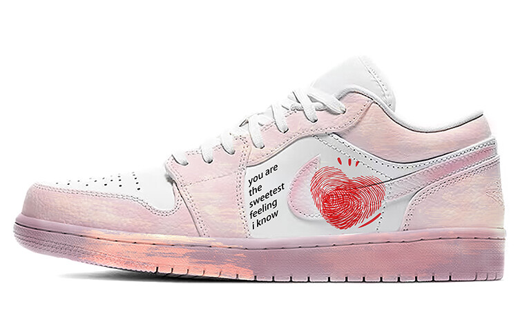 

Кроссовки Air Jordan 1 Vintage Basketball Shoes Women's Low-Top Pink