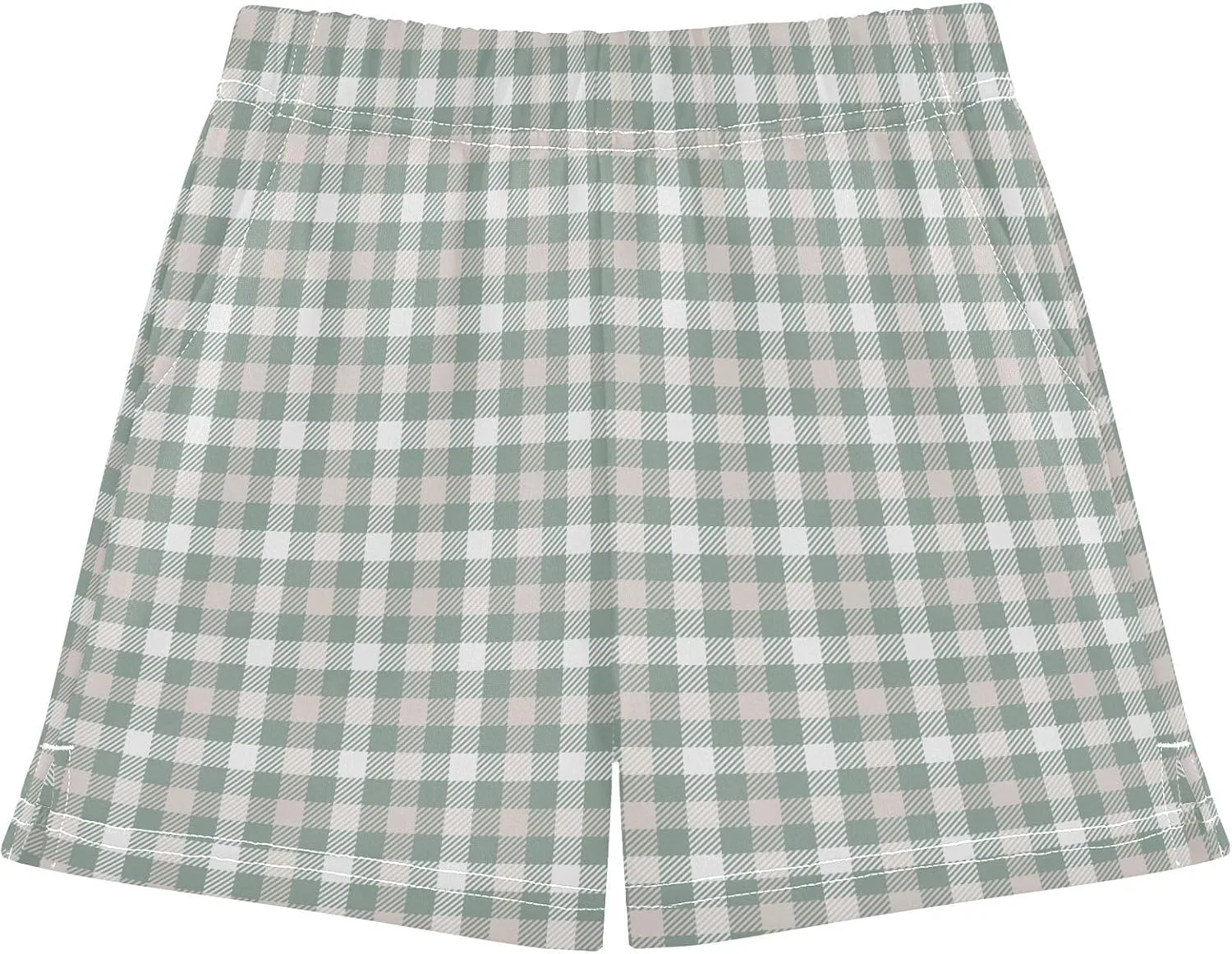Lyntero Детские шорты для девочек, повседневные, спортивные, для игры в футбол, с карманами, Buffalo Plaid Green