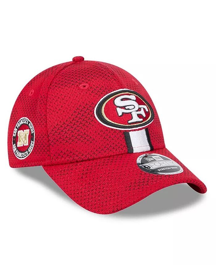 

Мужская кепка с эластичными кнопками Scarlet San Francisco 49ers 2024 Sideline 9FORTY New Era, красный