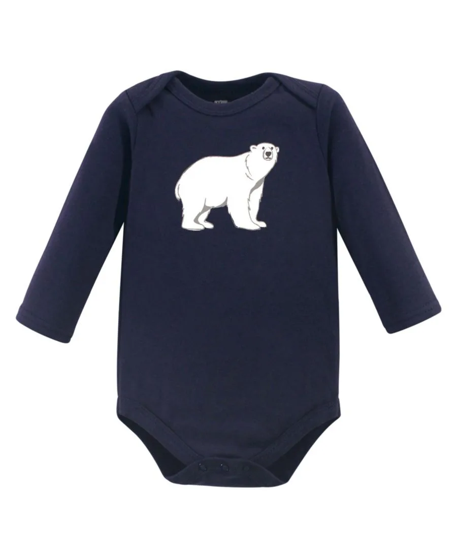 Хлопковые боди с длинными рукавами, комплект из 3 штук Hudson Baby, Polar Bear — фото 2