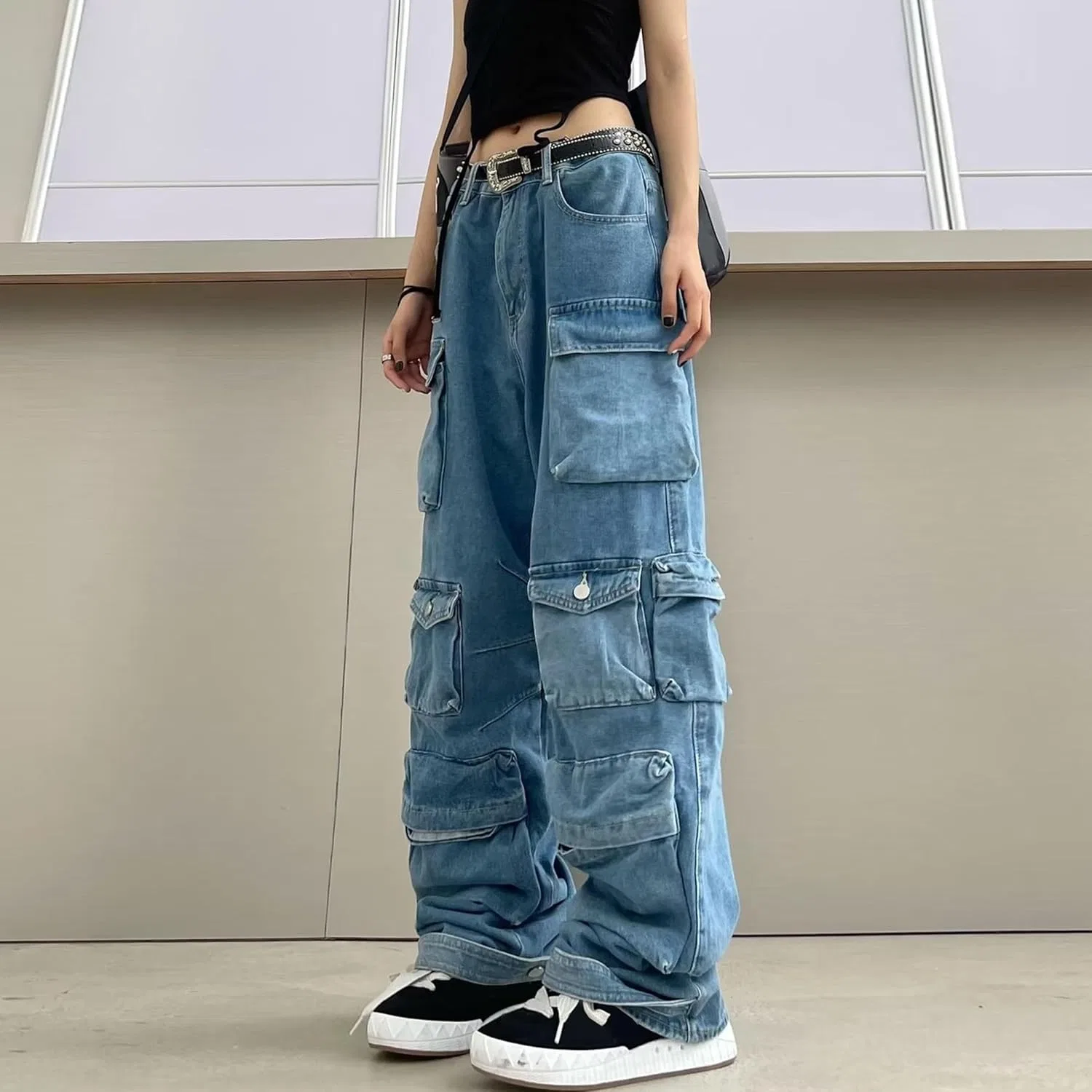 Джинсы карго Relaxed Fit, Blue — фото 2