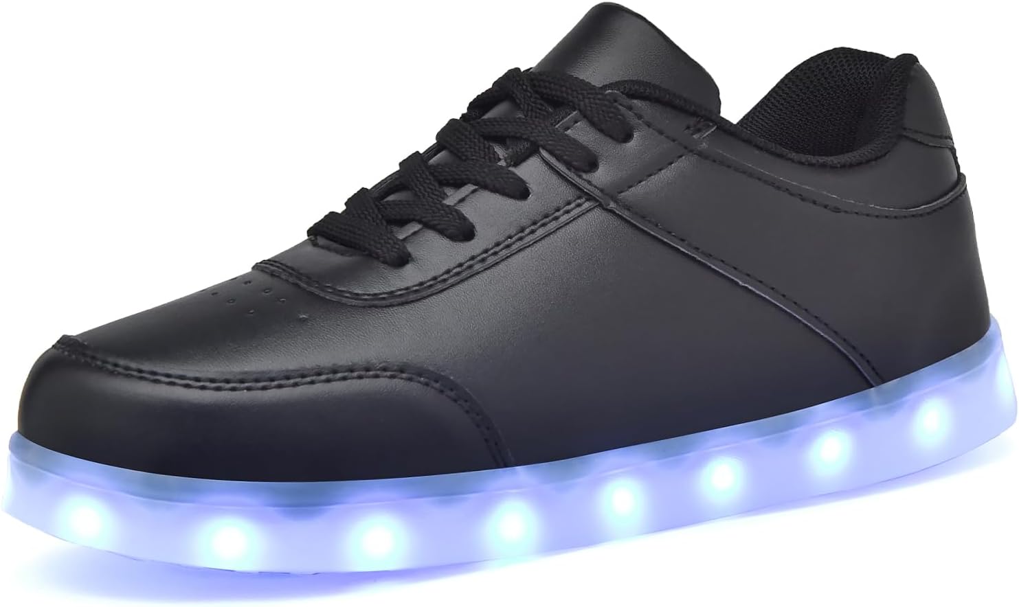 

Светящиеся кроссовки на высокой подошве JEVRITE для мужчин и женщин с LED-подсветкой - Зарядка через USB - Обувь для пар, черный