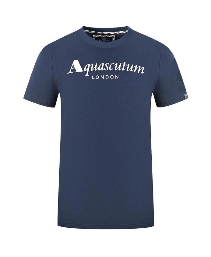 

Хлопковая футболка с флагом Юнион Джека Aquascutum, синий