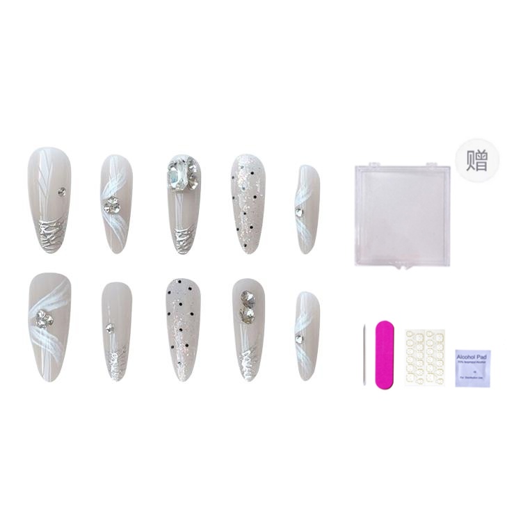 

Искусственные ногти для женщин ORANOT, Long Ladder M, Suitable For Chubby Hand[Storage Box]16-12-13-12-9