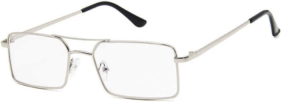 

Солнцезащитные очки UV400 с двойной перемычкой, металлической оправой и прозрачными линзами Ocean Clear, подходят для женщин и мужчин, для бега и занятий спортом на открытом воздухе UYPTK, Silver Clear