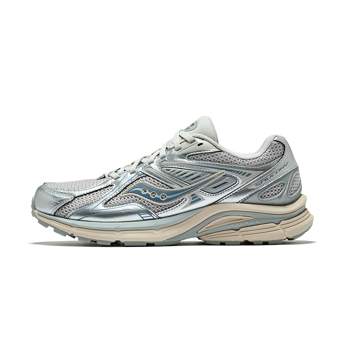 

Кроссовки Kinvara 4 унисекс с низким верхом серо-серебристая орхидея Saucony