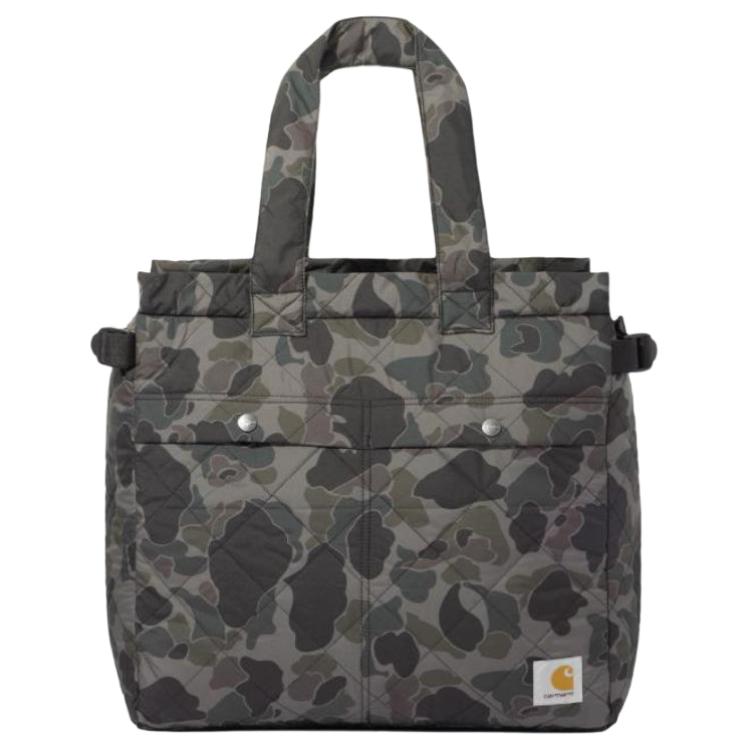 

Сумка-шоппер из переработанного полиэстера, шоппинг-сумка, мужская ручная кладь Gray Duck Carhartt WIP, серый