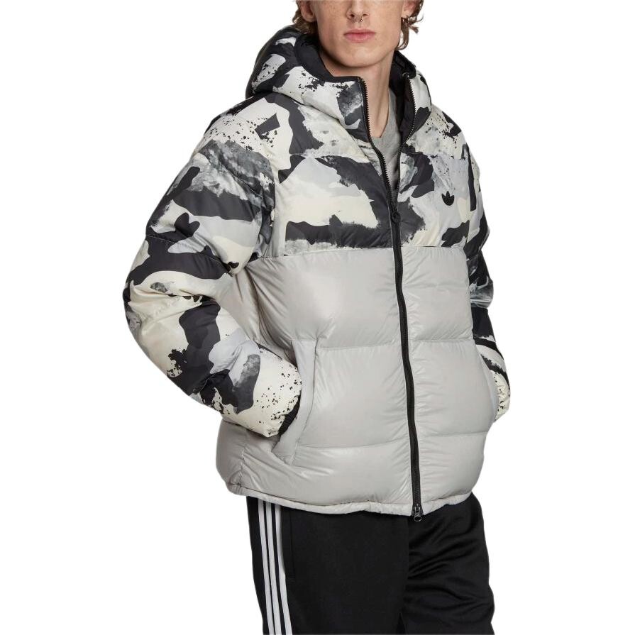 Пуховик мужской DOWN REGEN черный/белый/серый Adidas Originals, черный/белый/серый — фото 4