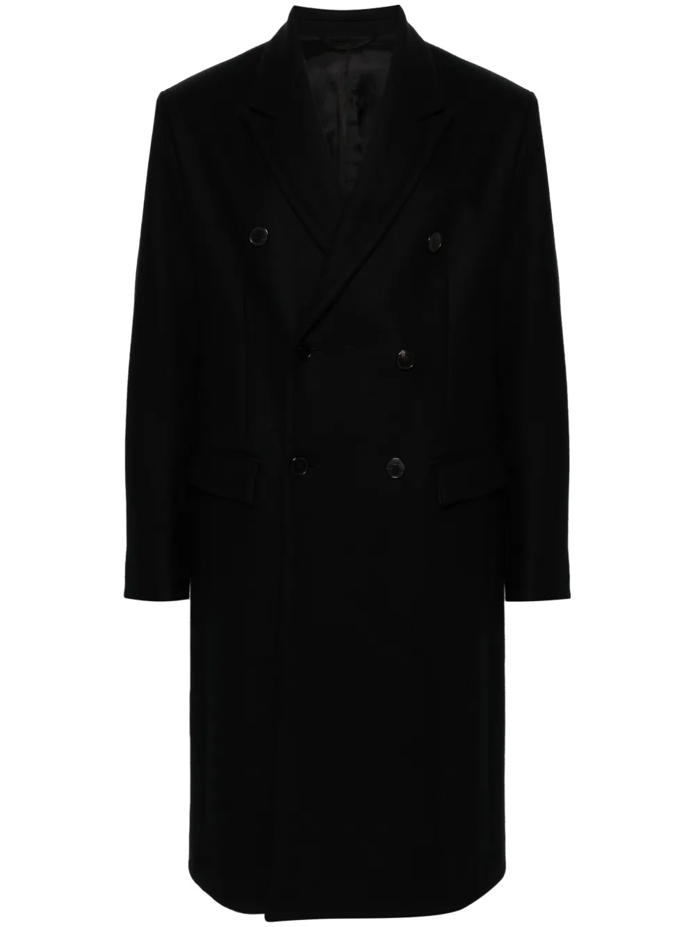 

Двубортное шерстяное пальто MODES GARMENTS, черный