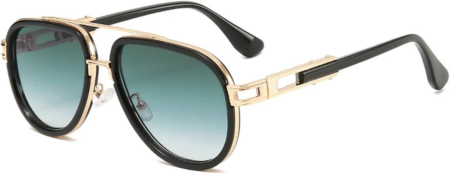 

Ретро золотые солнцезащитные очки-пилот для женщин и мужчин, модель 2025, металлические, увеличенного размера, в стиле 70-х, модные винтажные солнцезащитные очки mincl, C3