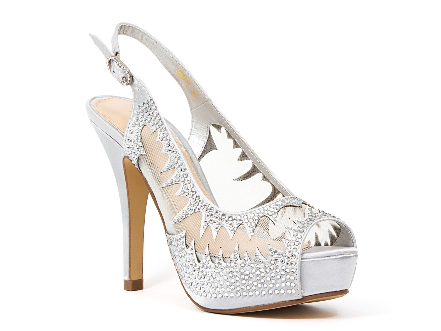 Сандалии Lady Couture Dream на платформе, серебряный металлик