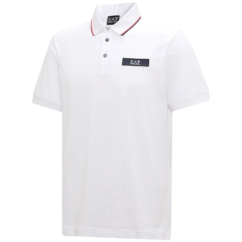 Футболка-поло EA7 SS23 мужская белая EMPORIO ARMANI, White — фото 4