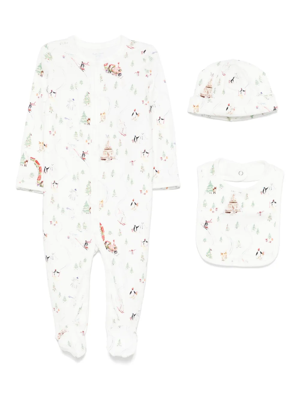 

Комплект для новорожденного из трех предметов POLO RALPH LAUREN KIDS, белый