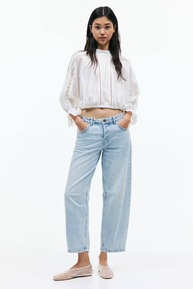 

Укороченные джинсы Barrel H&M, синий