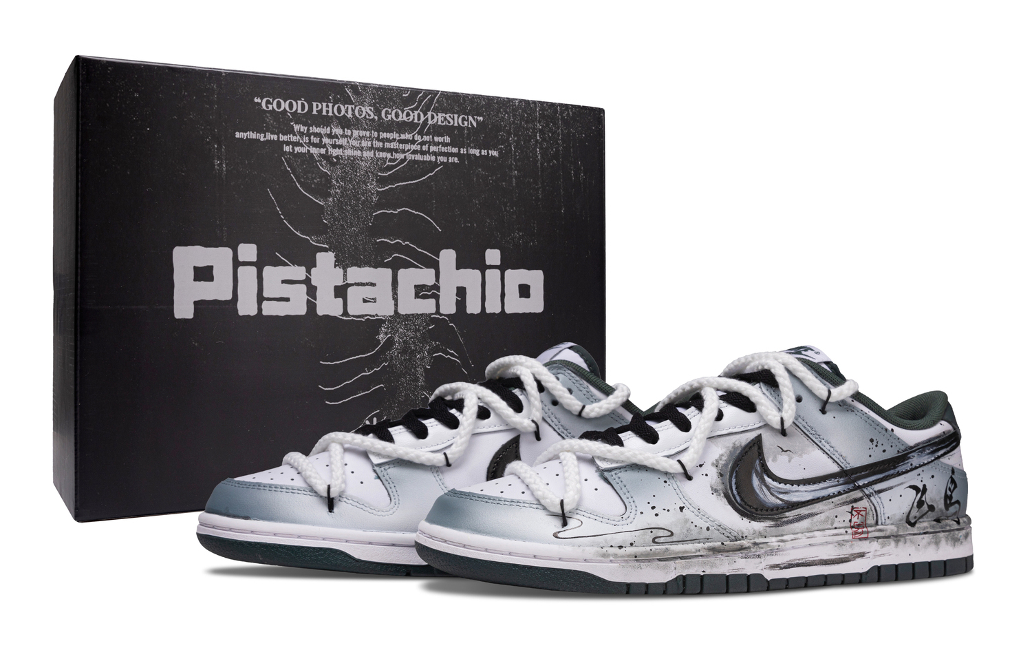 

Кроссовки для скейтбординга Dunk Thousand Mountains Flying Bird LH: износостойкие и легкие низкие, унисекс Nike, серый белый