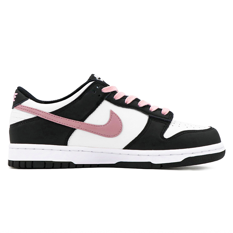 Nike Кроссовки dunk low 'black' нескользящие амортизирующие низкие детские для скейтбординга черные розовые подростковые — фото 3