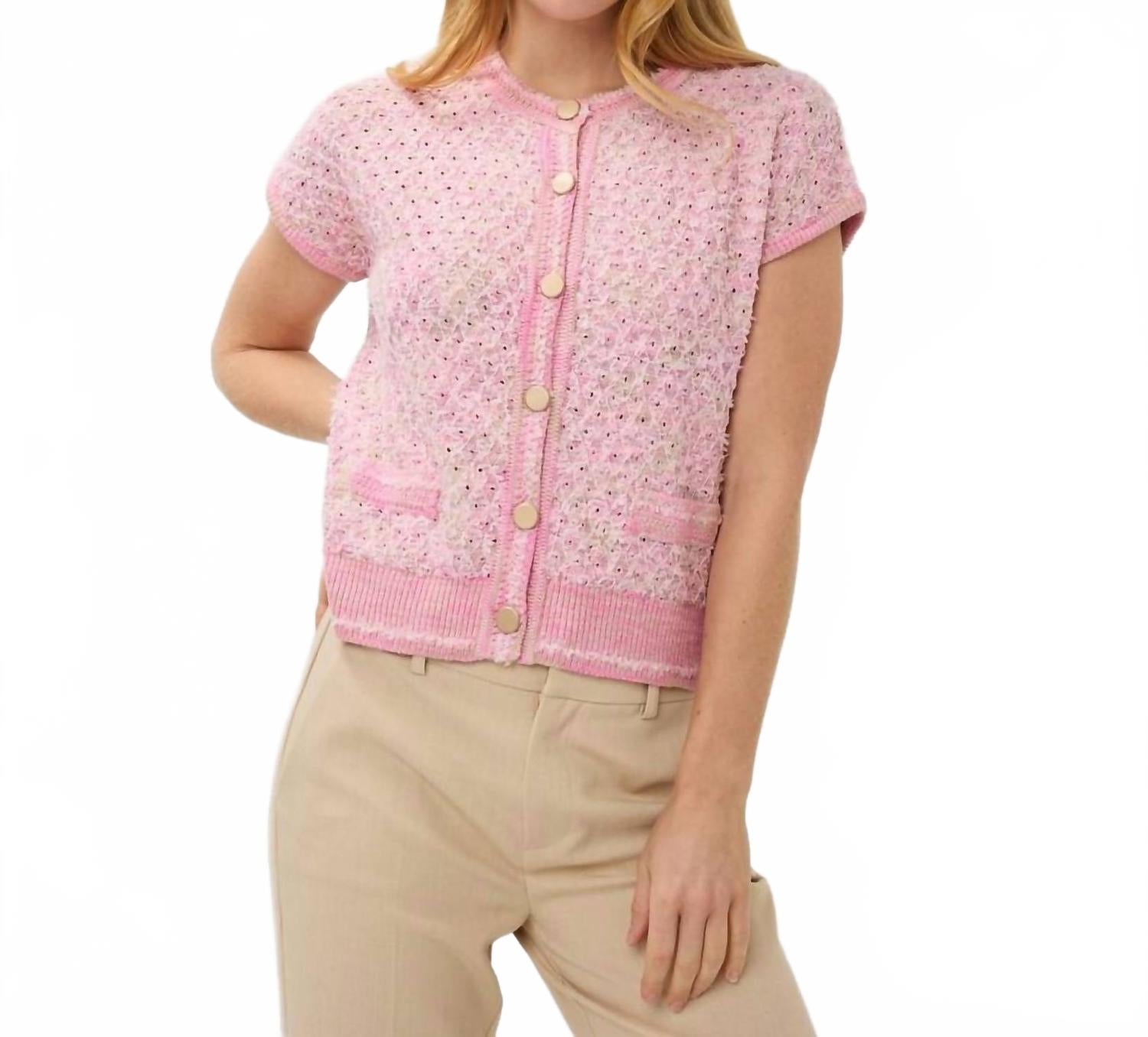 

Кардиган с коротким рукавом в розовом цвете ESQUALO