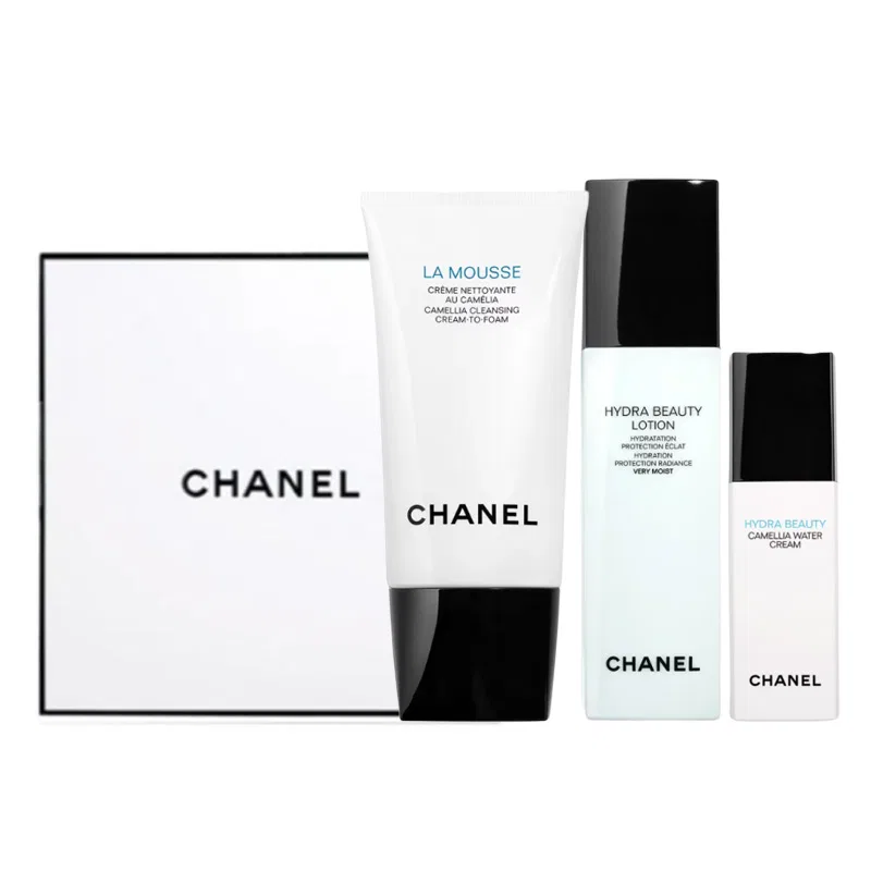 Набор средств для ухода за кожей CHANEL Camellia Cleanser (очищающая пенка 150 мл + сыворотка 150 мл + лосьон 30 мл)