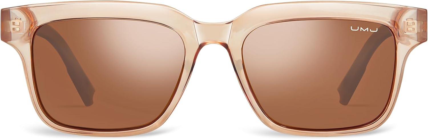 

Поляризованные солнцезащитные очки для женщин - стильные очки с защитой от УФ-излучения - женские солнцезащитные очки - модные женские очки UMJ, Brown Frame/Brown Lens