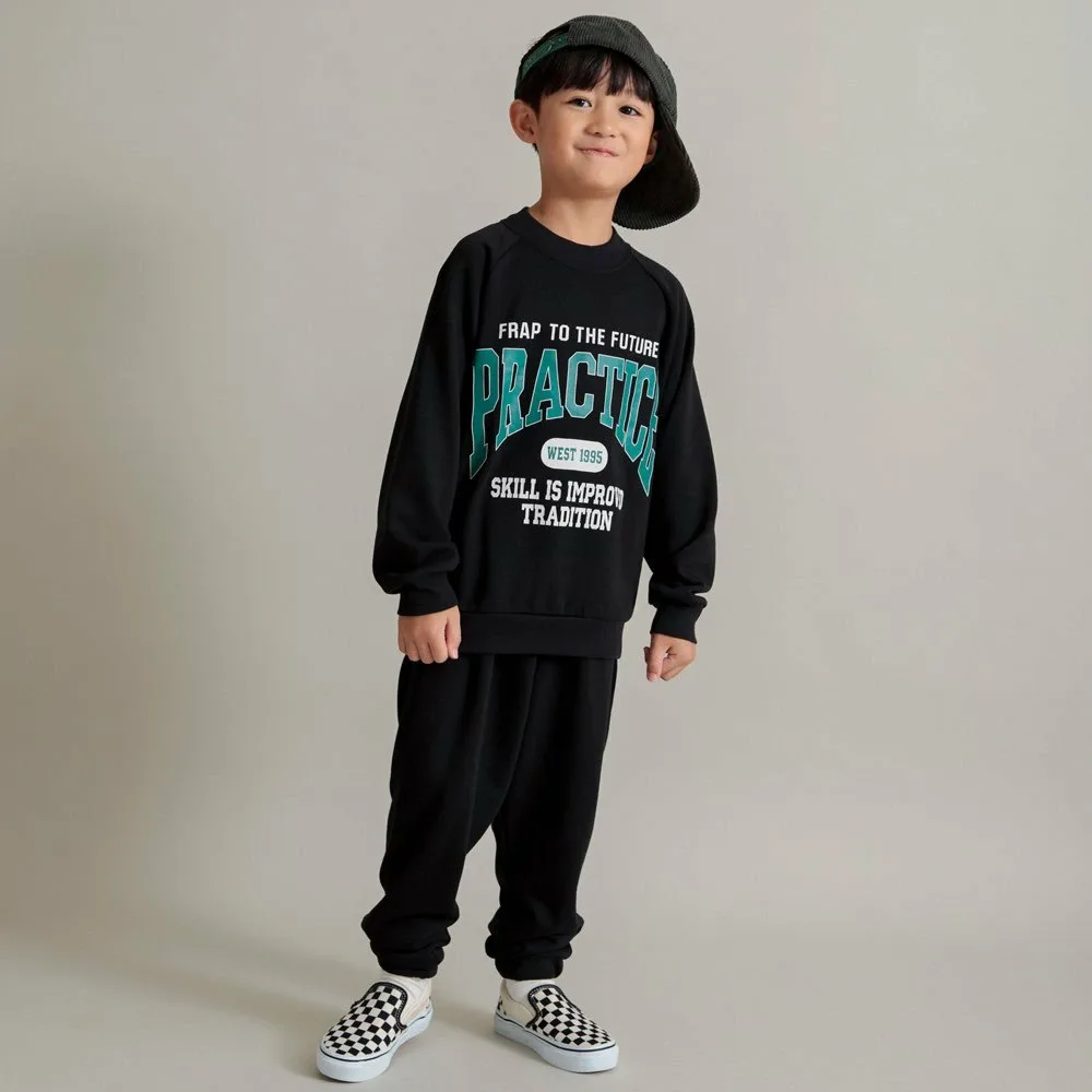 Толстовка с логотипом + комплект длинных брюк Branshes, black — фото 3