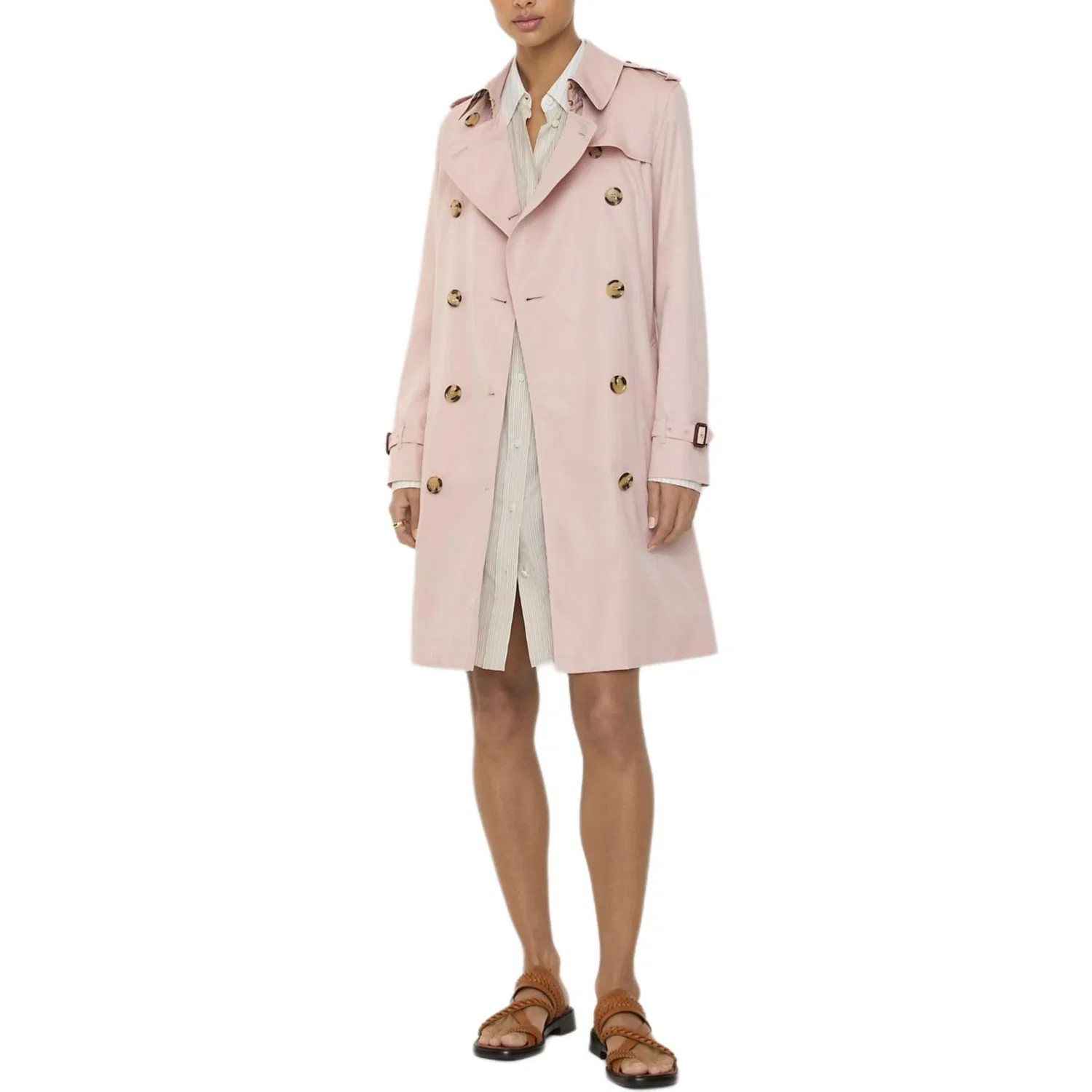 Тренчкот Burberry Light Sugar Pink, женский, весна-осень — фото 4